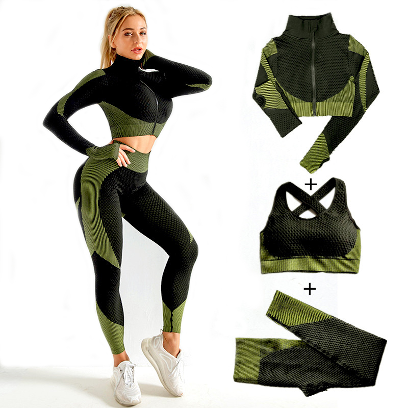 Compression Long Pant - Set da yoga senza cuciture da