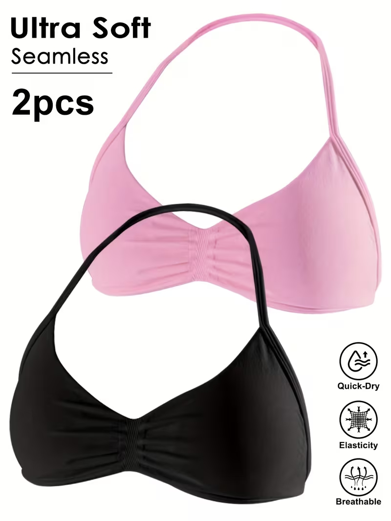 Suspender Tank Top - 2 pezzi Top corto da palestra