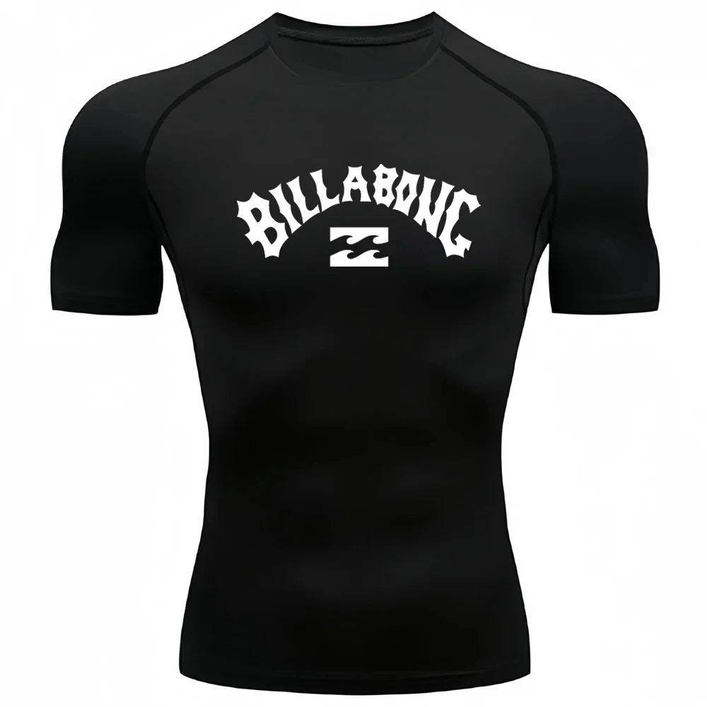 T Shirt Tight Fit - Maglietta Rashguard da Uomo a Maniche