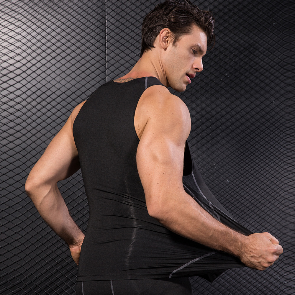 Uomo nero Sport Skinny Vest st - T Shirt Tight Fit recensione e prezzo